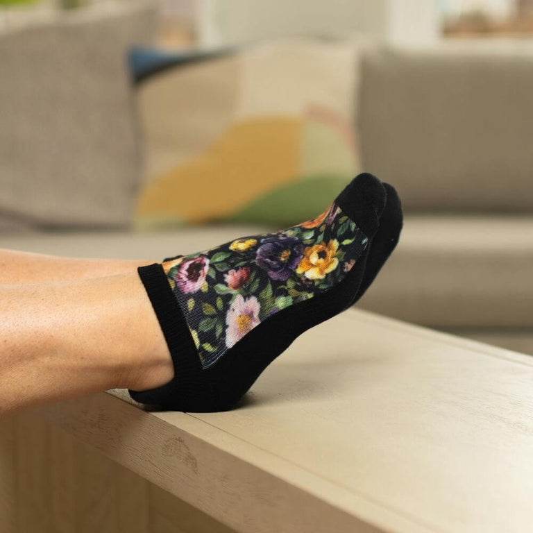 Vintage Floral Ankle Socks