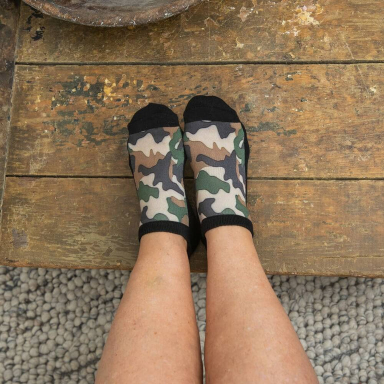 Army Camo Ankle Socks