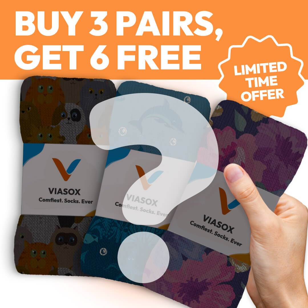 Viasox Ankle Compression Mystery Buy 3 Get 6 Free front view