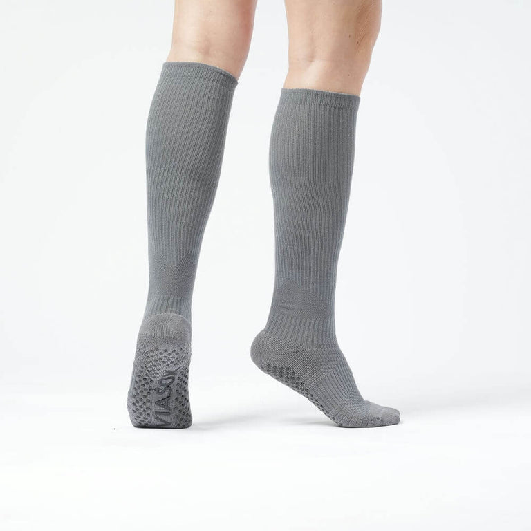 Gray Compression Gripper Socks