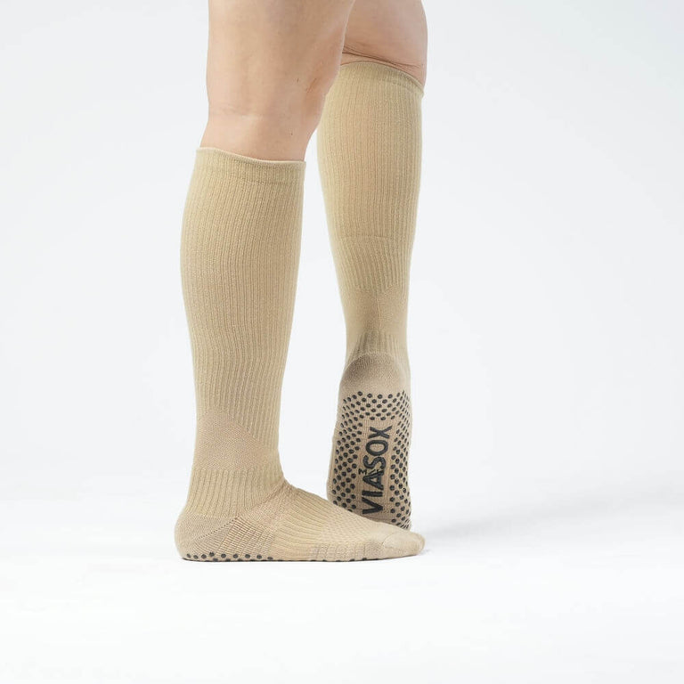Tan Compression Gripper Socks