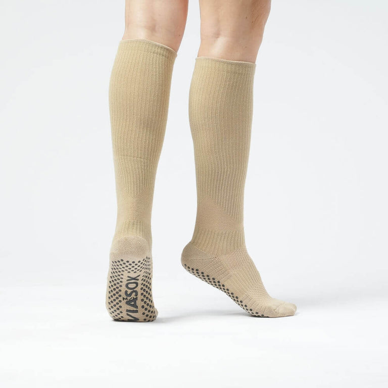 Tan Compression Gripper Socks