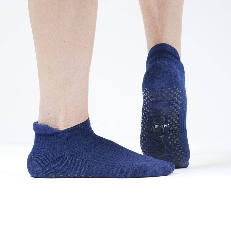 Navy Blue Ankle Compression Gripper Socks