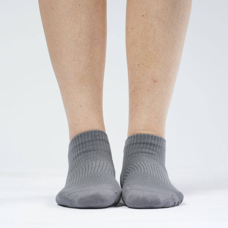 Gray Ankle Compression Gripper Socks