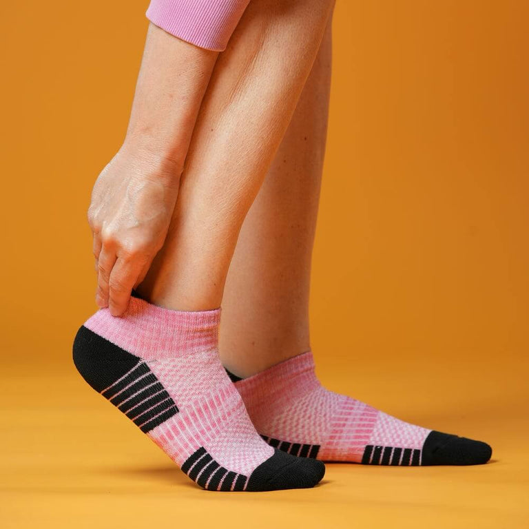 Heather Red Ankle Compression Socks