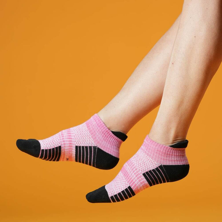 Heather Red Ankle Compression Socks