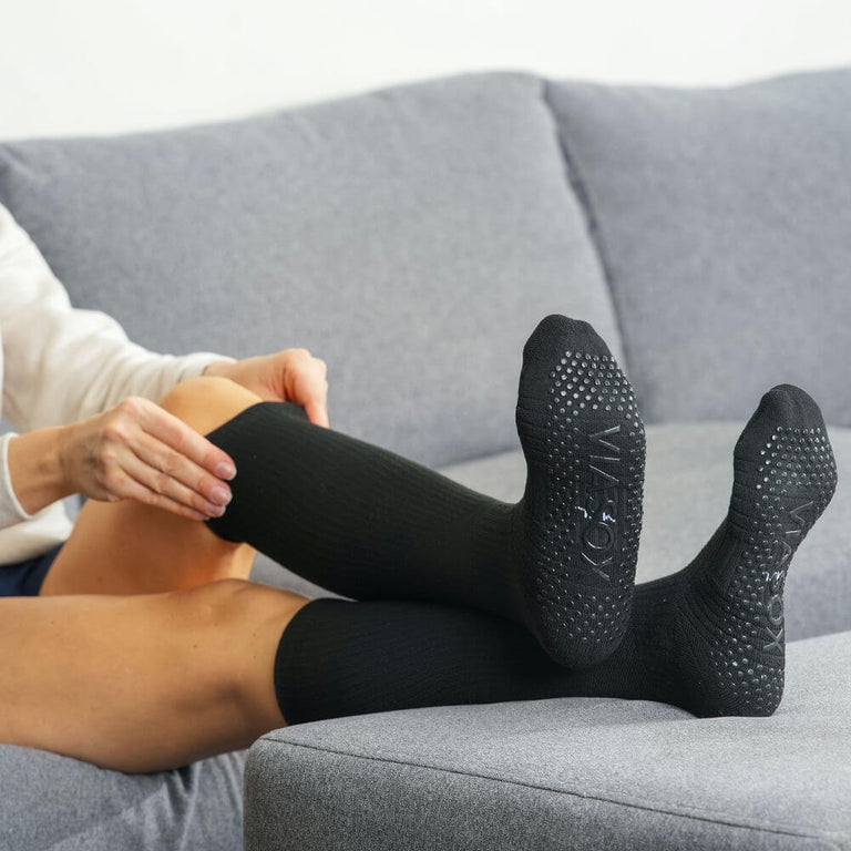 Black Compression Gripper Socks