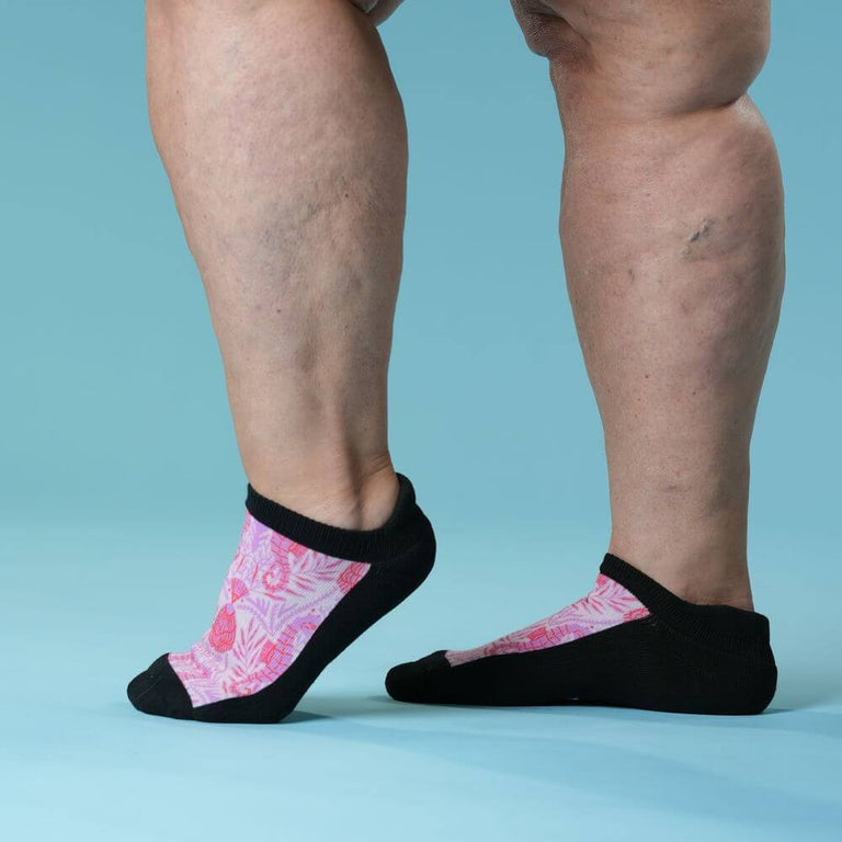 Seahorse Pink Ankle Socks