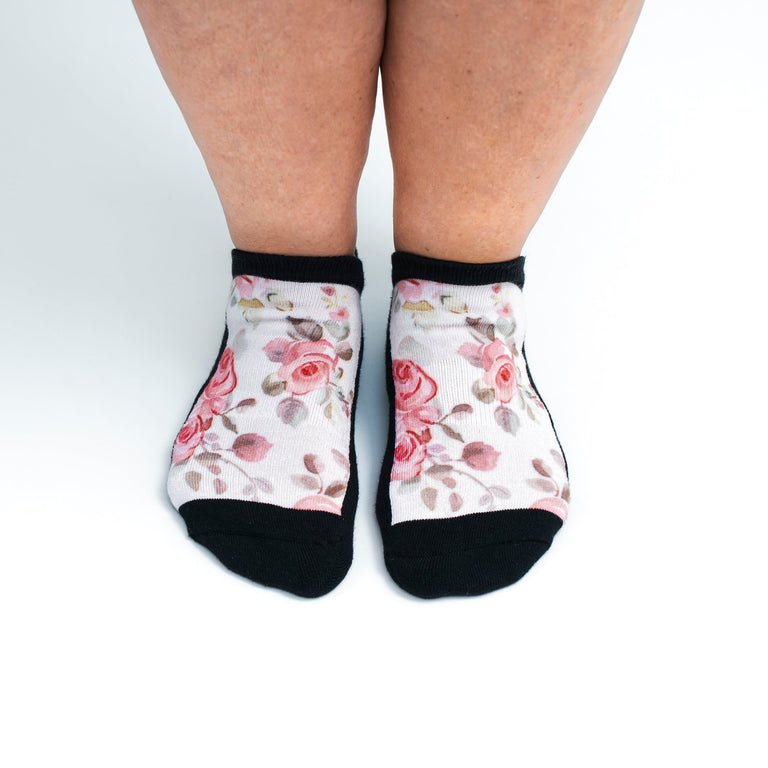 Vintage Rose Ankle Socks