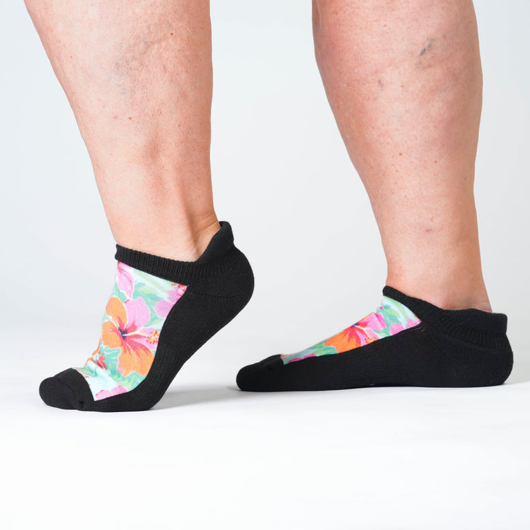 Tropical Hibiscus Ankle Socks