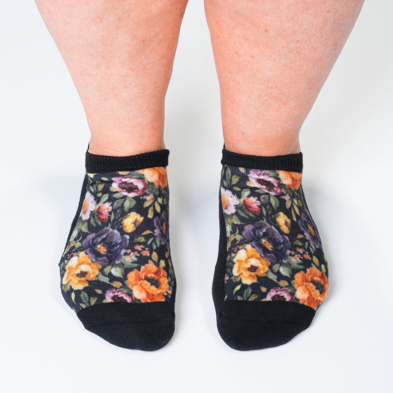 Vintage Floral Ankle Socks
