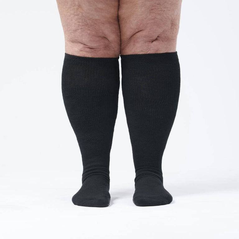 Black EasyStretch™ Gripper Socks