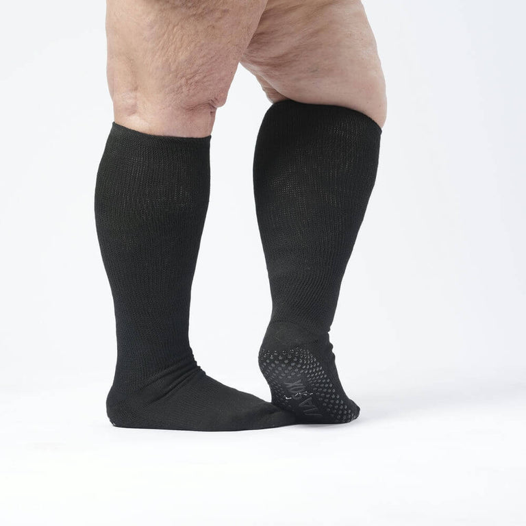 Black EasyStretch™ Gripper Socks
