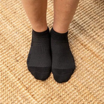 Viasox Black Ankle Compression Socks side view