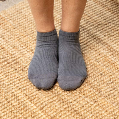 Viasox Gray Ankle Compression Socks side view