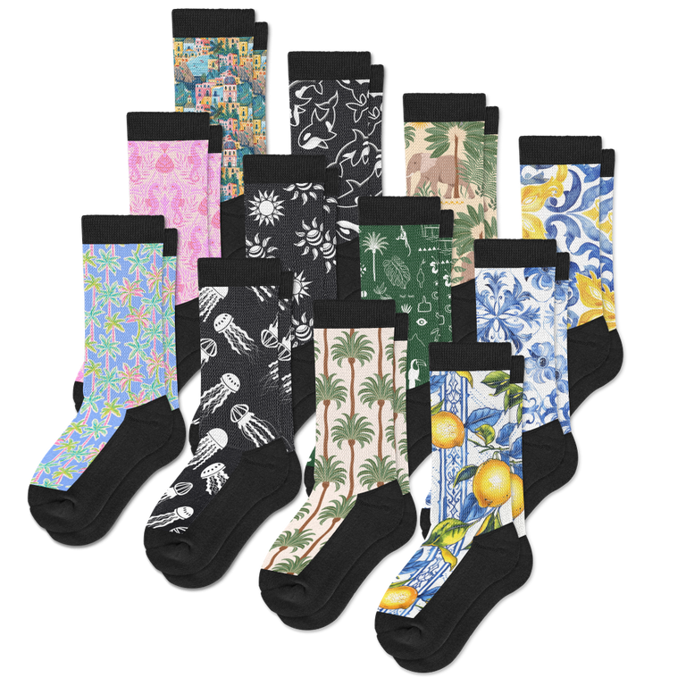 All New Patterns EasyStretch™ Socks Bundle 12-Pack