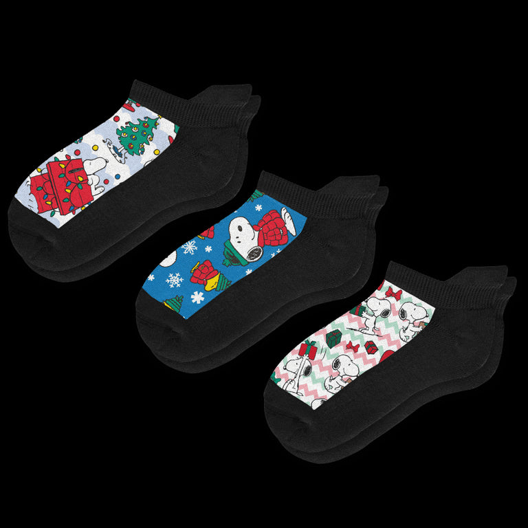 Bundle Up Ankle Diabetic Socks Bundle 3-Pack Peanuts Winter Collection