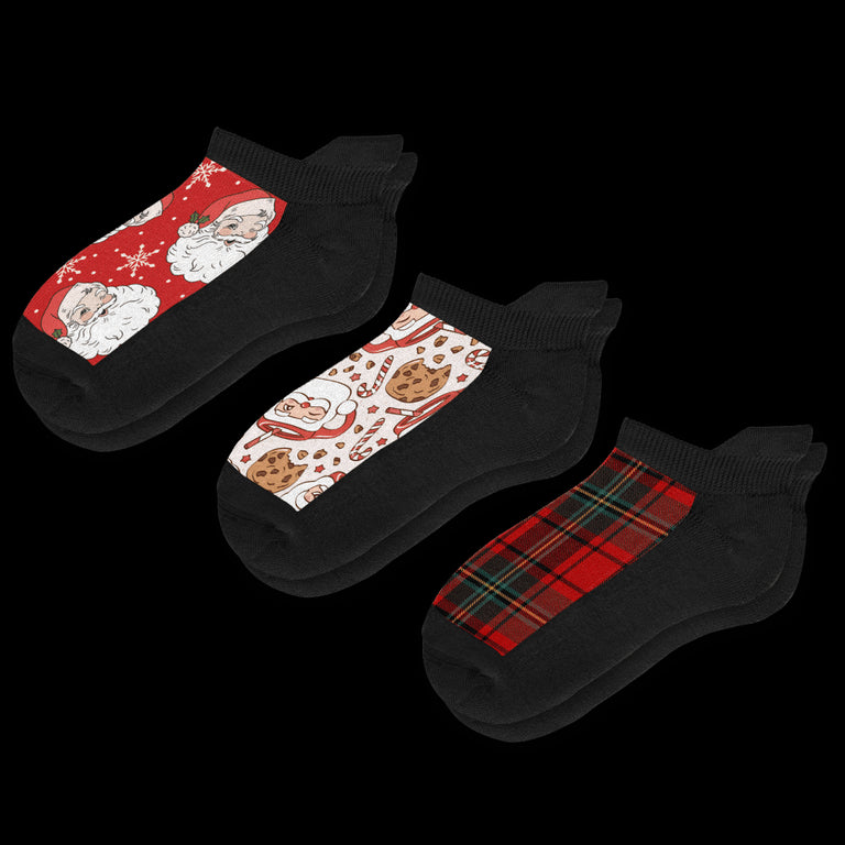 Santa Ankle Diabetic Socks Bundle 3-Pack