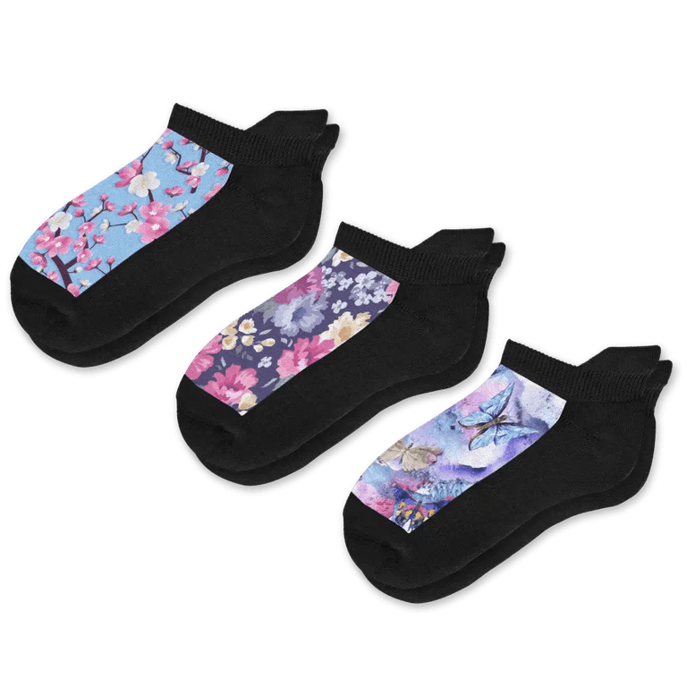 Flower Power Ankle Socks Bundle 3-Pack