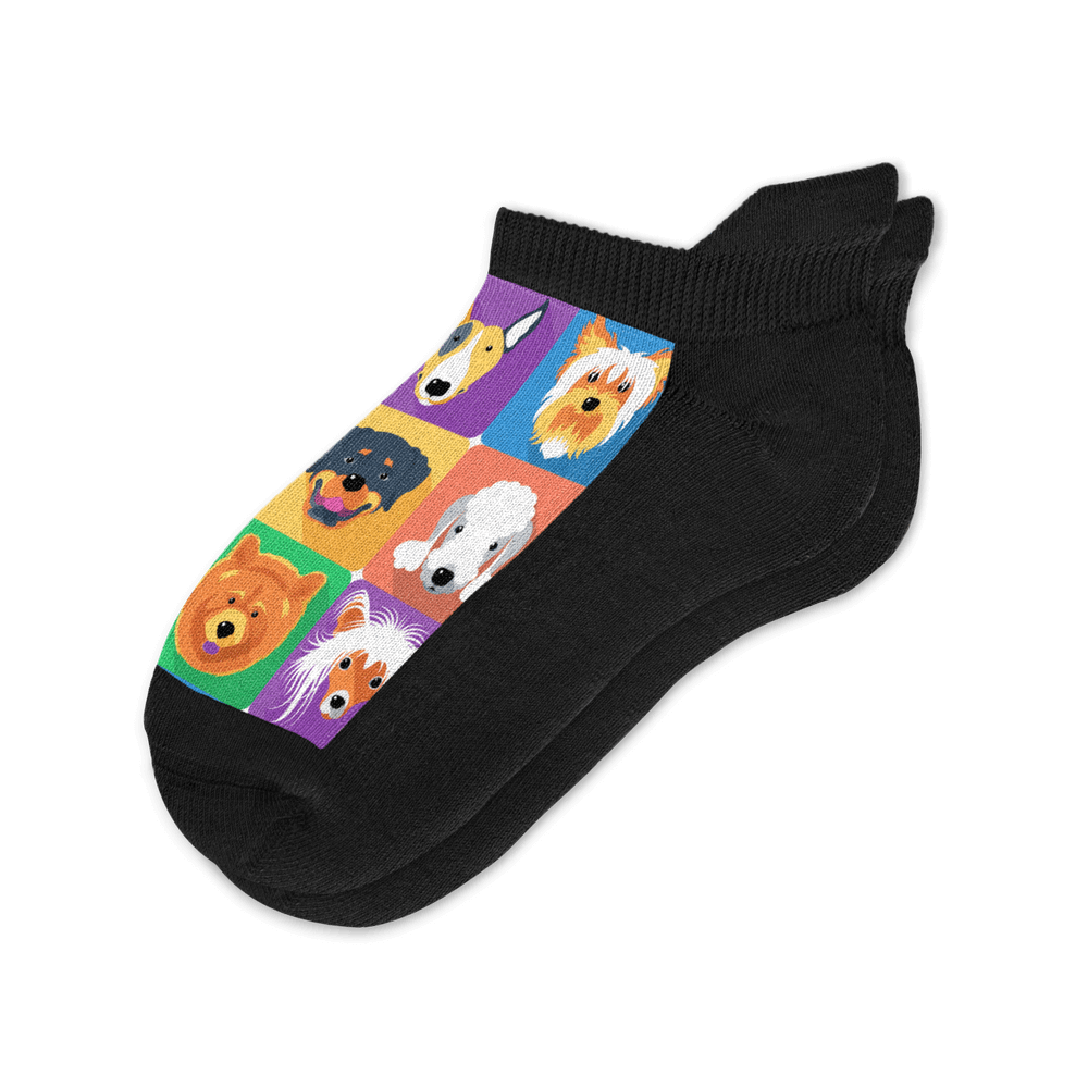 Viasox Dogs Ankle Socks Flat View