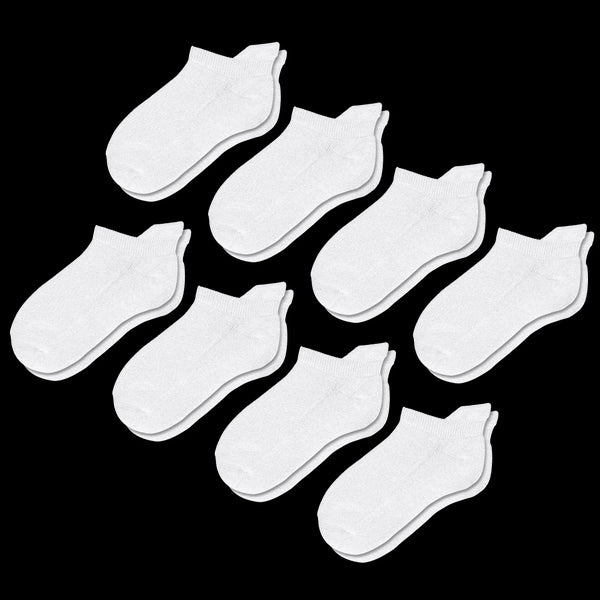 White Ankle Socks Bundle 8-Pack