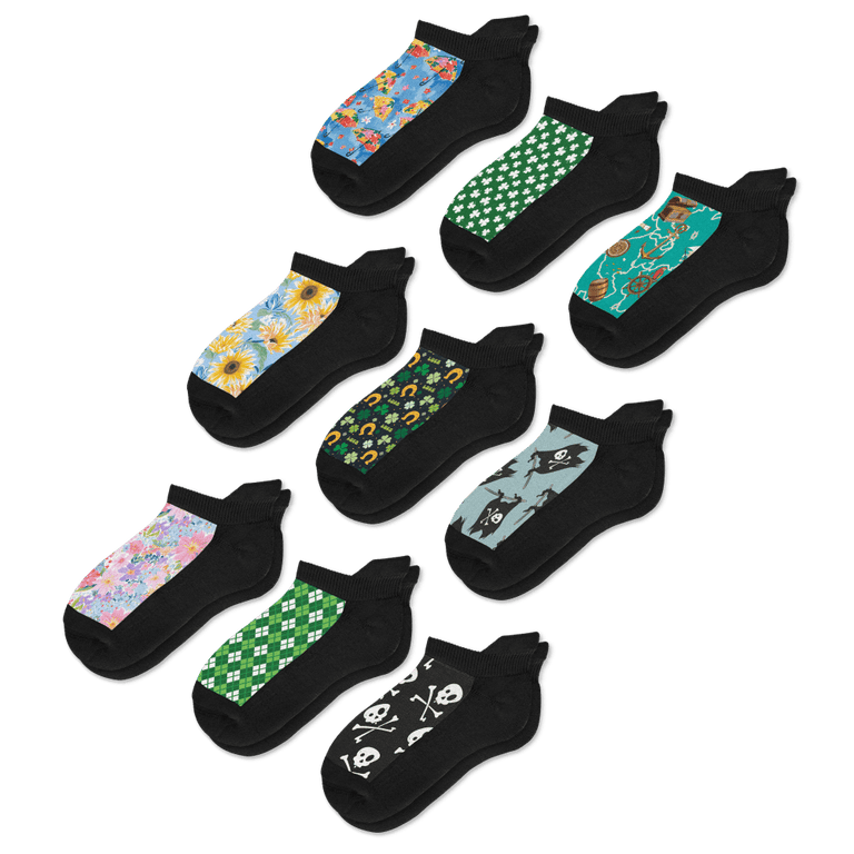 All New Patterns Ankle Socks Bundle 9-Pack