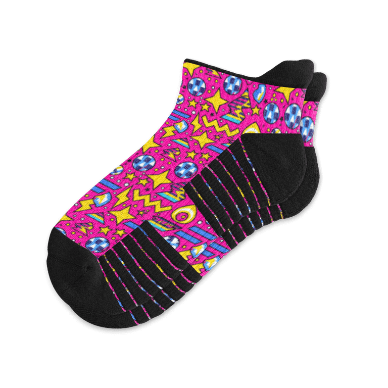 Pink Disco Ankle Compression Socks