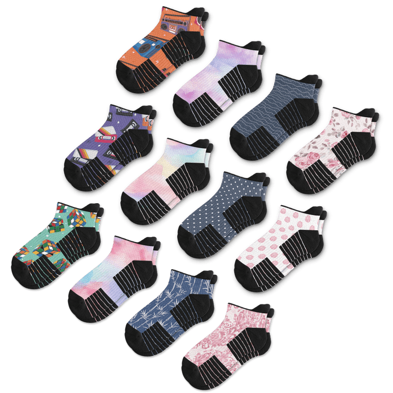 All New Patterns Ankle Compression Socks Bundle 12-Pack
