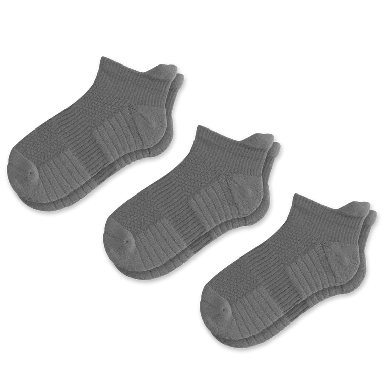 Gray Ankle Compression Socks Bundle 3-Pack