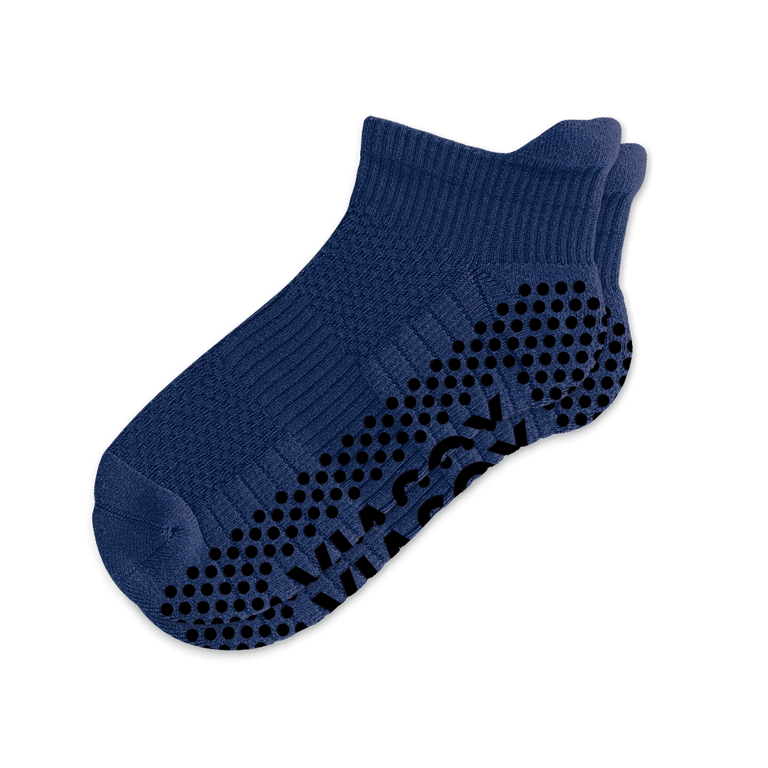 Navy Blue Ankle Compression Gripper Socks