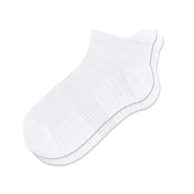 Viasox White Ankle Compression Socks front view