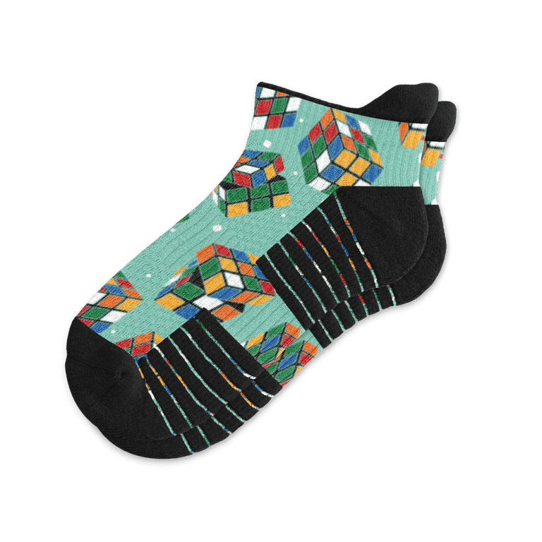 Cubes Ankle Compression Socks