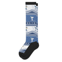 Peanuts Winter Collection Ski Trip EasyStretch™ Diabetic Socks Viasox Flat View