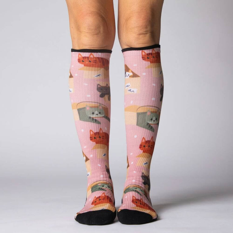 Cats in Boxes Compression Socks