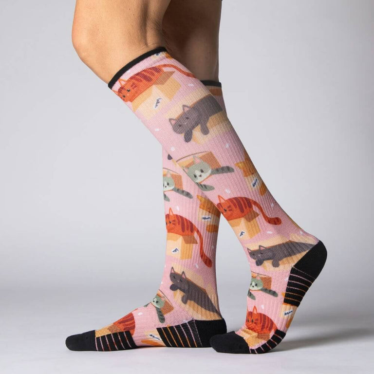Cats in Boxes Compression Socks
