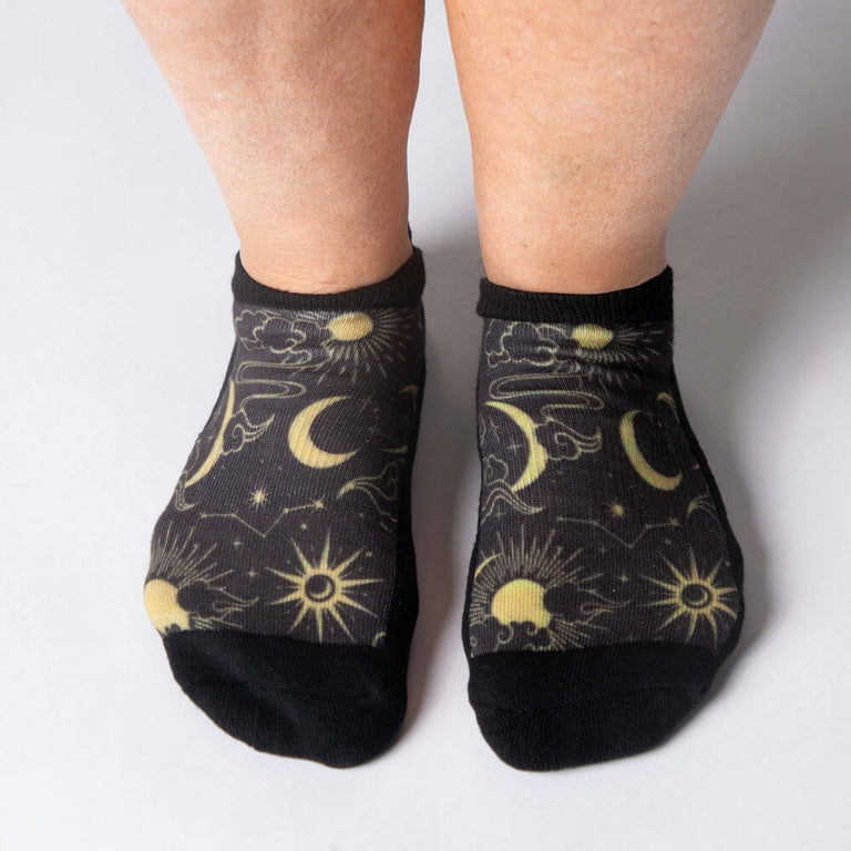 Viasox Star & Moon Ankle Socks Front View 