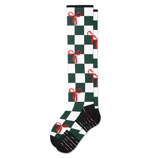 Checks & Bows Compression Socks