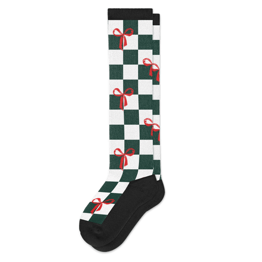 Checks & Bows EasyStretch™ Socks
