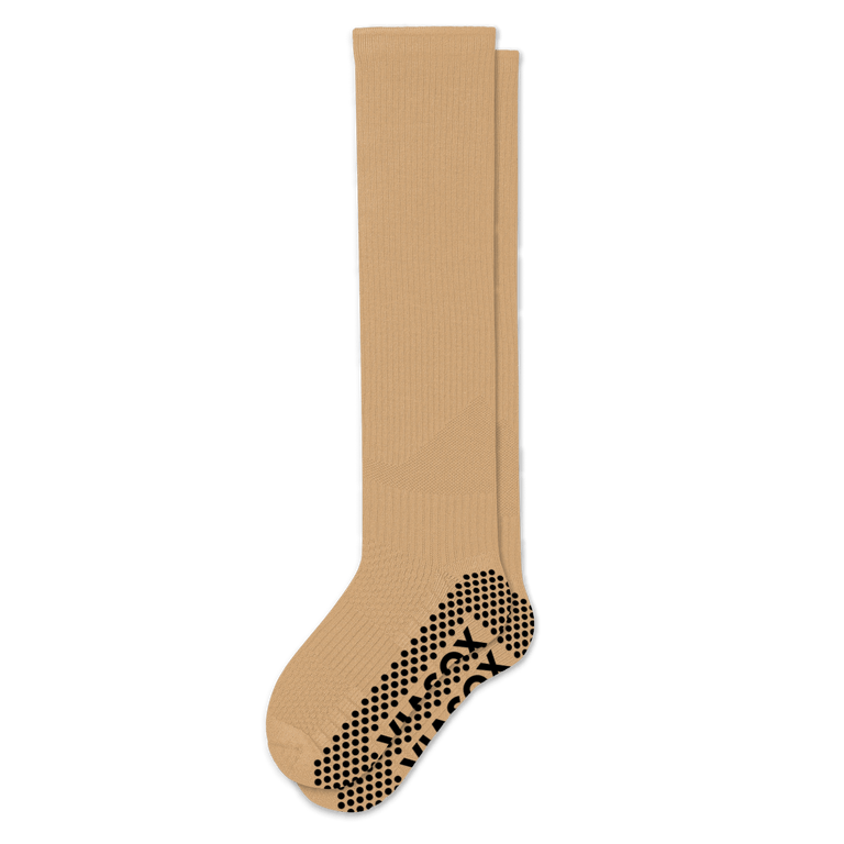 Tan Compression Gripper Socks