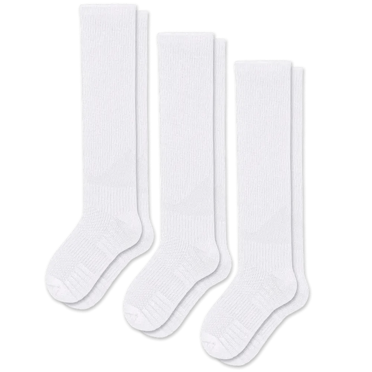 White Compression Socks Bundle 3-Pack