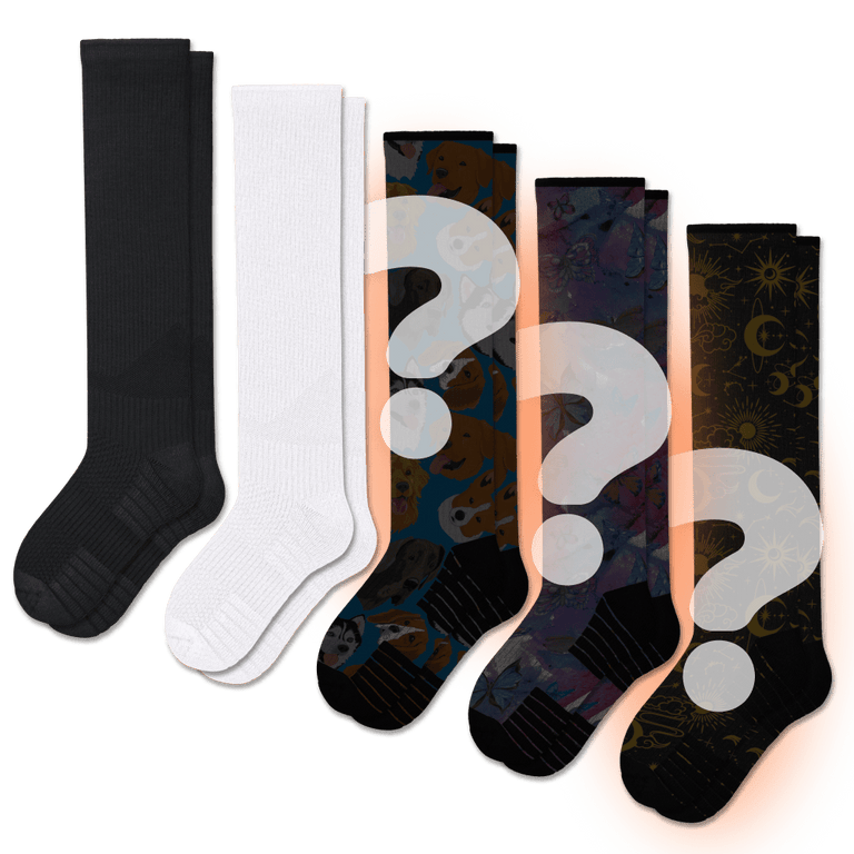 Monochrome & Mystery Compression Socks Bundle 5-Pack