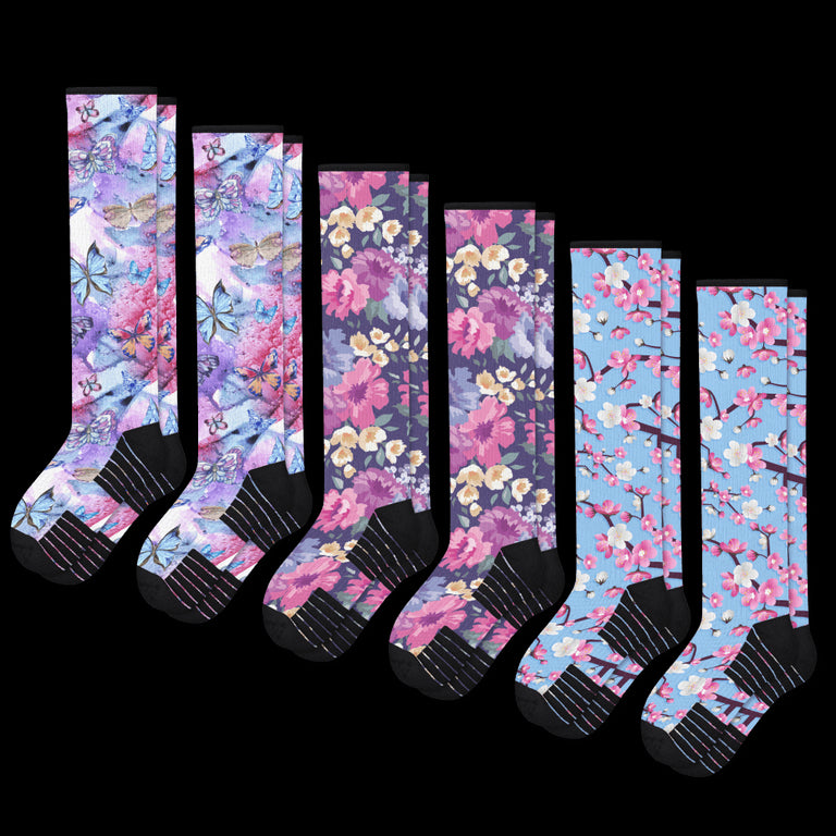 Perfect Petals Compression Socks Bundle 6-Pack