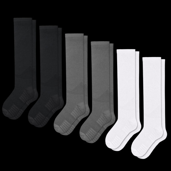 Solid Essentials Compression Socks Bundle 6-Pack