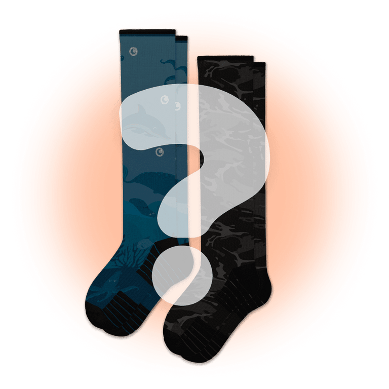 2 Pair Mystery Compression Socks