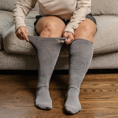 Viasox Gray EasyStretch™ Socks showcase image