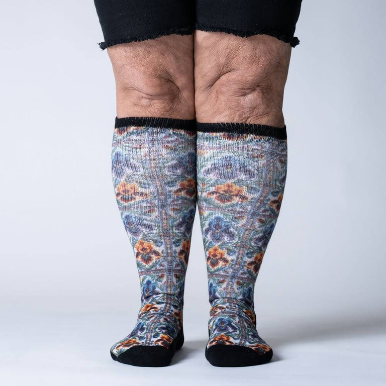 Floral Tiles EasyStretch™ Socks