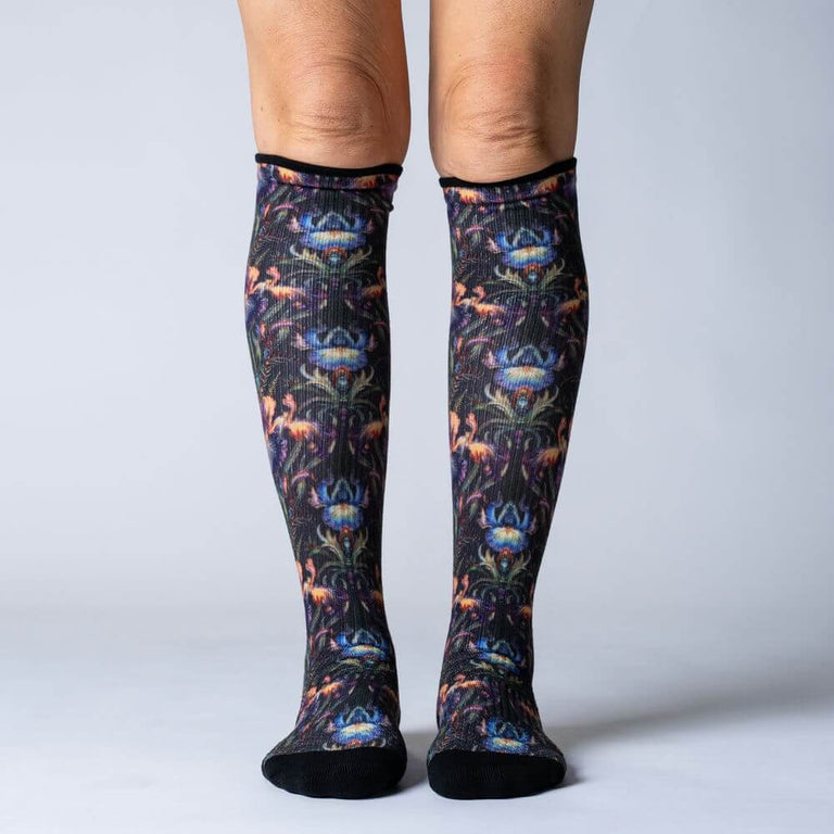 Black Iris Compression Socks