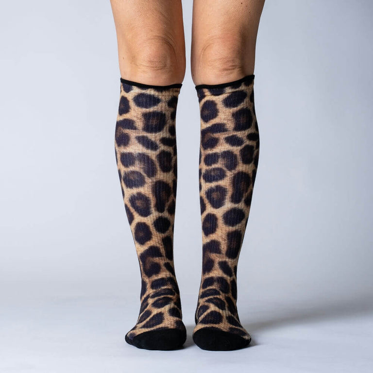 Leopard Print Compression Socks