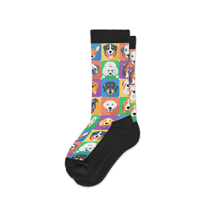 Viasox Dogs EasyStretch™ Socks Crew Cut Flat View