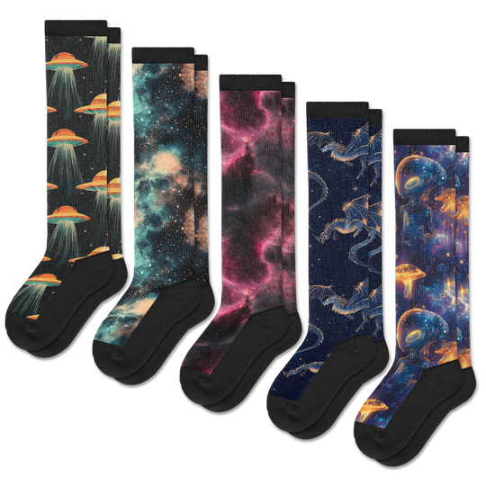 Galactic EasyStretch™ Socks 5-Pack Bundle